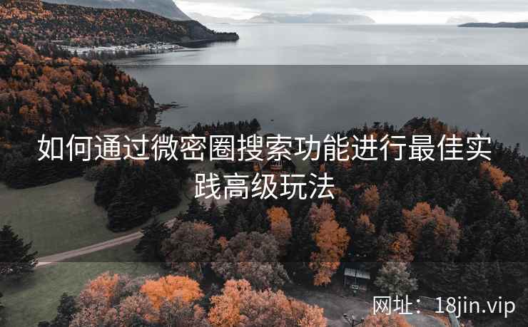 如何通过微密圈搜索功能进行最佳实践高级玩法