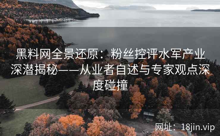 黑料网全景还原：粉丝控评水军产业深潜揭秘——从业者自述与专家观点深度碰撞