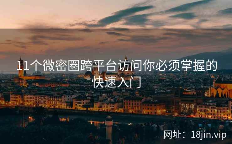 11个微密圈跨平台访问你必须掌握的快速入门