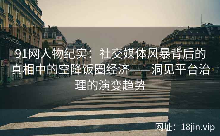 91网人物纪实：社交媒体风暴背后的真相中的空降饭圈经济——洞见平台治理的演变趋势