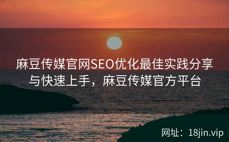 麻豆传媒官网SEO优化最佳实践分享与快速上手，麻豆传媒官方平台
